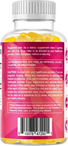 Miniatura 9 de Vitamatic Gomitas de selenio sin levadura de 200 mcg como suplemento de selenometionina mineral esencial con absorción superior, 90 gomitas a base