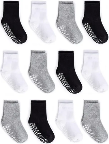 Zaples - Calcetines con suela antideslizante y altura media para bebés niños y niñas