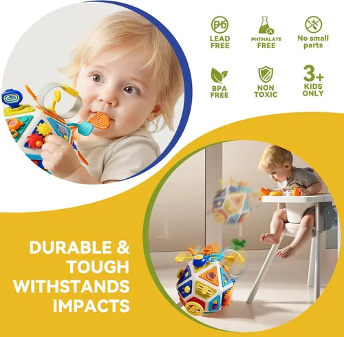 Miniatura 6 de Juguete sensorial Montessori de 22 en 1 para niños pequeños, juguete sensorial Montessori e inclinación de viaje para niños pequeños, juguete activo