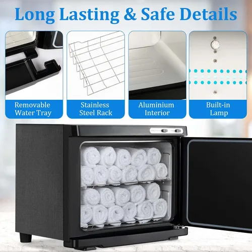 Miniatura 2 de Armario calentador de toallas calientes con luz LED - JXSDLIY 23L Armario de toallas de gran capacidad para baño 2 en 1 Calentadores de toallas