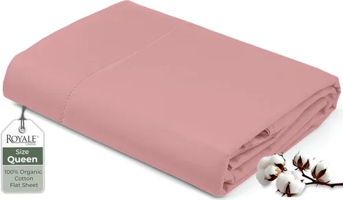 Miniatura 163 de Royale Linens Sábana encimera de tamaño individual XL 100% Algodón Orgánico – Super suave – Sábanas superiores de percal – Sábana encimera