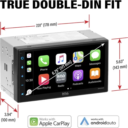 Miniatura 6 de BOSS Audio Systems Elite Series BE950WCPA - Reproductor multimedia inalámbrico Apple CarPlay Android Auto para automóvil, pantalla táctil capacitiva