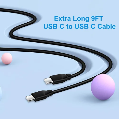 Miniatura 3 de Cable de carga C de 9 pies para Samsung S25 Cable de carga rápida para Galaxy A16 A15 A14 5G A54 A24 A53 A13 5G A23 A34 A03S S24 S23 S22 S21 S20 S10