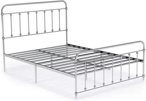 Miniatura 17 de East West Furniture GDTBSIL Garland - Marco de cama individual con 6 patas de metal, marco de cama de lujo con recubrimiento en polvo, color plateado
