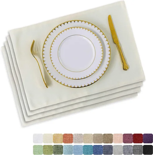 Miniatura 68 de Juego de 6 manteles individuales resistentes al calor para mesa de comedor y cocina de Home Brilliant, manteles individuales para mesa de comedor