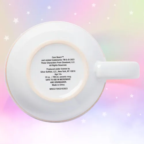Miniatura 8 de Silver Buffalo Care Bears con Oso Dormiloncito, Tiernosito, Divertiosito, Alegrosita, Suertosito y Más Taza de Sopa Cerámica, 709 ml