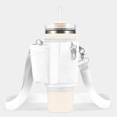 Miniatura 9 de All Day Quencher Carry All for Stanley 40/30 oz Tumbler, Crossbody Bag with Phone Holder & Strap, Water Bottle Carrier Bag