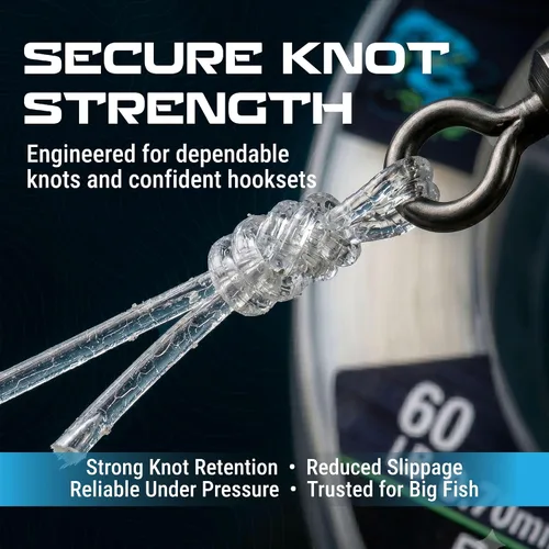 Miniatura 5 de Reaction Tackle Línea de pesca de fluorocarbono 100% puro, alta resistencia, resistente a la abrasión, hundimiento rápido, prácticamente invisible