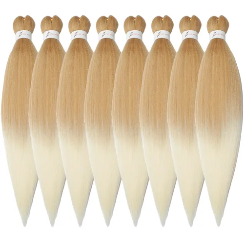 Miniatura 52 de Cabello trenzado preestirado negro natural, cabello largo trenzado de 32 pulgadas, 8 paquetes de extensiones de cabello trenzado profesional