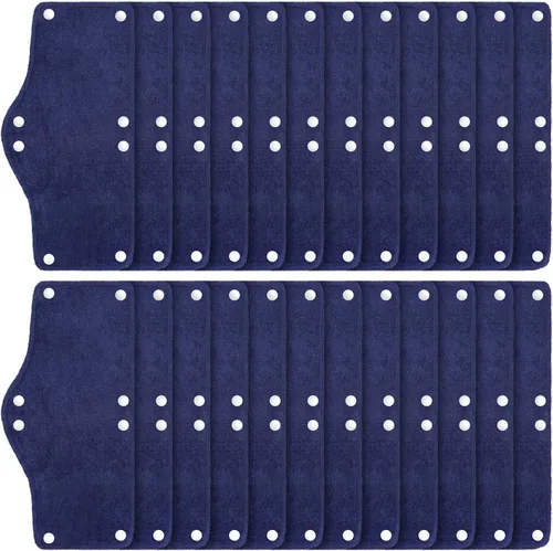 24 bandas para el sudor para casco, de algodón, con forro para casco, lavable, reutilizable, banda de seguridad, accesorios duros (azul oscuro)