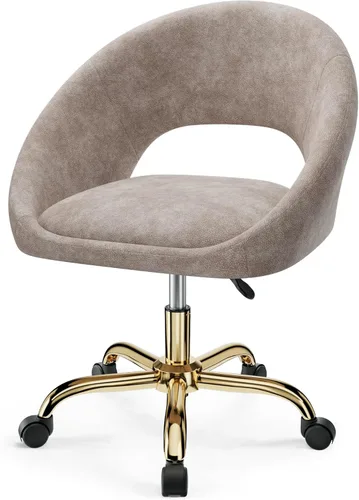 Silla de tocador con ruedas, sillas de maquillaje modernas impermeables con respaldo de altura ajustable, cómodas y lindas sillas de escritorio para