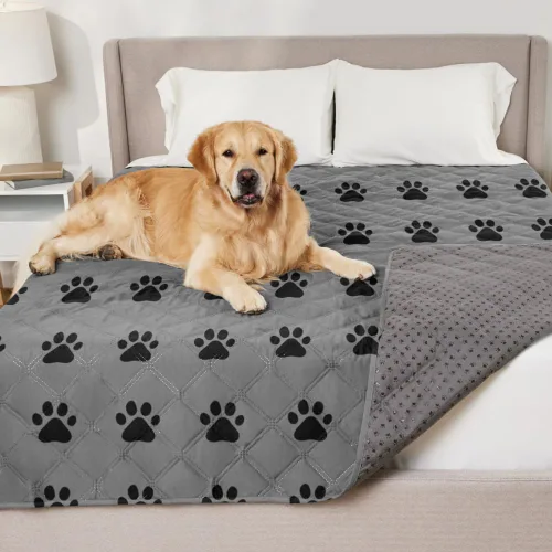 Miniatura 22 de GORILLA GRIP Funda de cama impermeable para perros, 82 x 68 pulgadas, parte trasera antideslizante con agarre, a prueba de fugas, lavable, funda