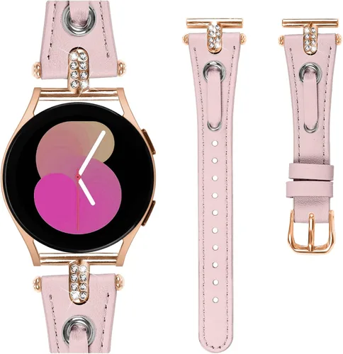 Miniatura 21 de DEALELE Correas compatibles con Samsung Galaxy Watch 6/6 Classic / 5/5 Pro / 4/4 Classic/Galaxy 3 1.614 in / Active 2, correa de repuesto de cuero