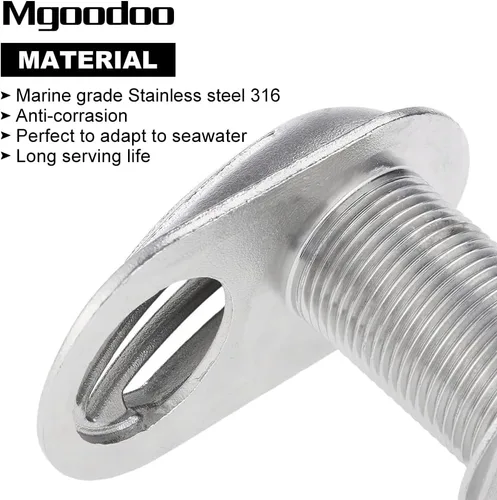 Miniatura 5 de 1 colador de entrada de barco marino de acero inoxidable 316 a través del casco de entrada de 1 pulgada
