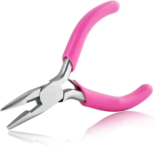 Miniatura 9 de SPEEDWOX Mini Alicates de Punta Larga de 3" Punta de Cadena con Mango de PVC Rosa para Fabricación de Joyas, Envoltura de Alambre, Cuentas