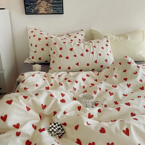 Miniatura 9 de Omelas - Juego de funda de edredón gris para niñas, tamaño Queen, Matrimonial, con encantadores gatos que juegan con geometría rosa, funda