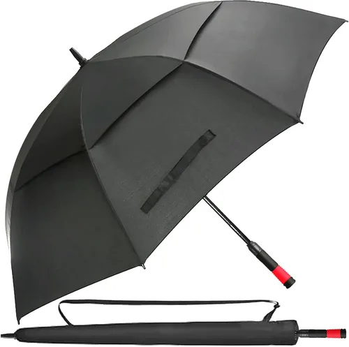 Miniatura 8 de SIEPASA Paraguas de golf grande de 62/68/72 pulgadas, paraguas de golf de apertura automática, extra grande, doble toldo ventilado, resistente al