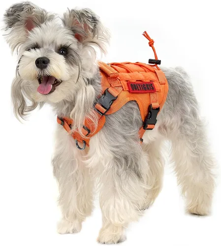 Miniatura 12 de Arnés táctico para perro, arnés de cuerpo completo para perro con mango, chaleco resistente para perro para senderismo, entrenamiento, perros