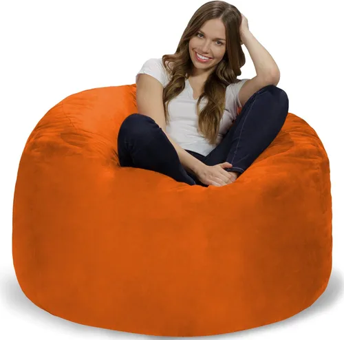 Miniatura 10 de Chill Sack - Sillón puff, Tela, Suave lino sintético, color negro.