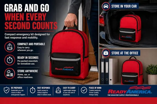 Miniatura 2 de Ready America 70185 kit de emergencia de gran calidad para 1 persona, mochila para 3 días