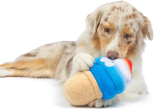 Miniatura 5 de Huxley & Kent para perros Fro-Yo Pawtriot Cono (pequeño) Juguete divertido para perros Juguete de felpa para perros con chirriante Regalo