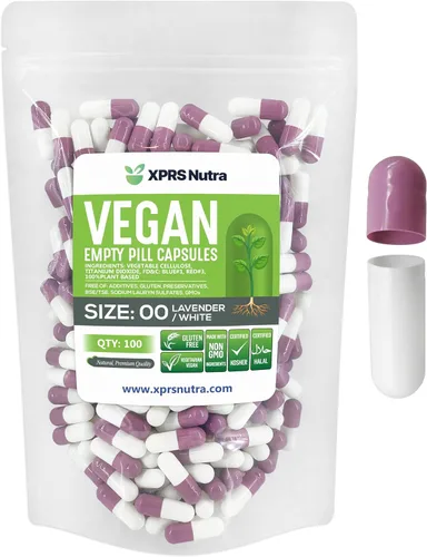 Miniatura 14 de XPRS Nutra Cápsulas vacías de tamaño 00 – 100 cápsulas veganas vacías – Pastillas vacías vegetarianas – Relleno de cápsulas vegetales DIY