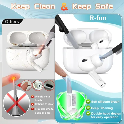 Miniatura 5 de Funda para AirPods con llavero, protección completa, de silicona, accesorios para AirPods, funda para hombres, mujeres y adolescentes, con estuche
