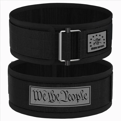 Iron Infidel Cinturón de Levantamiento de Pesas Recon - Cinturón de Gimnasio de 4" de Ancho con Bloqueo Automático para Hombres y Mujeres, Cinturón