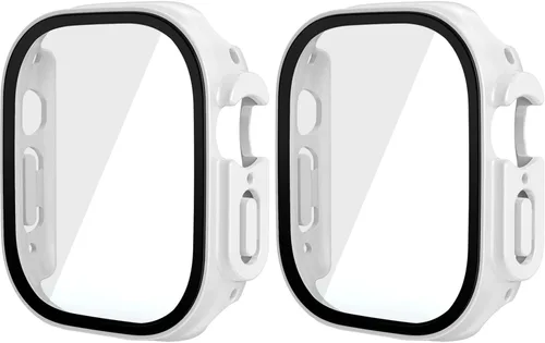 Miniatura 22 de Paquete de 2 fundas rígidas de 1.496 pulgadas para Apple Watch Series 3, 2, 1, 1.496 pulgadas, protector de pantalla de vidrio templado, cobertura