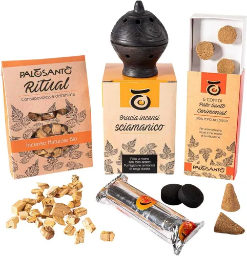 Miniatura 9 de PALOSANTO Paquete de Palo Santo - 5 palos amarillos + 5 palos de selección + 3 palos especiales + soporte de Palo Santo - Graveolens Bursera