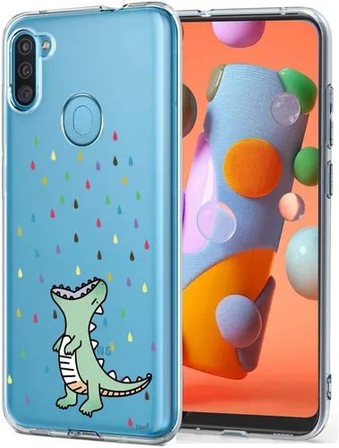 Miniatura 14 de Unov Funda compatible con Samsung Galaxy A13 LTE 5G Galaxy A04S transparente con diseño de TPU suave absorción de golpes, diseño delgado en relieve