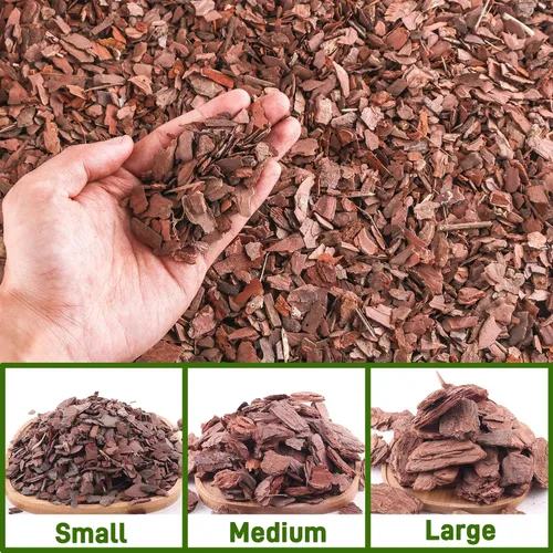 Miniatura 5 de Corteza orgánica para macetas de orquídeas de 3 cuartos - Mantillo natural para plantas en maceta, desarrollo de raíces de plantas de orquídeas