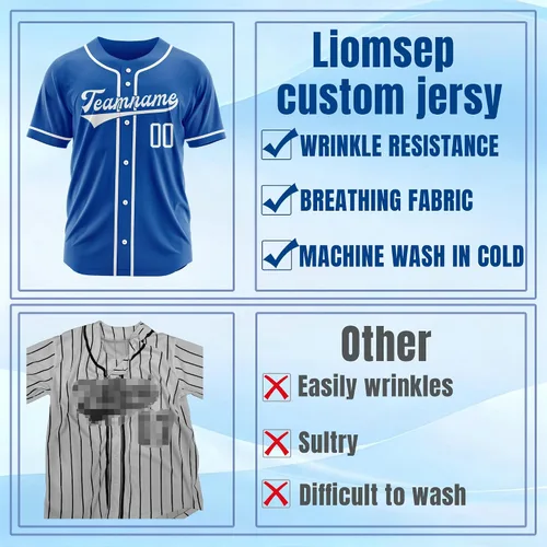 Miniatura 5 de Camiseta de béisbol personalizada, nombre de béisbol personalizado, logotipo de número, camiseta de béisbol personalizada para hombres, mujeres