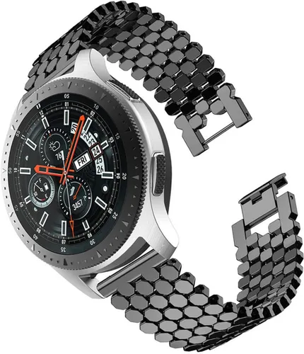 Miniatura 2 de DEALELE Correas compatibles con Samsung Galaxy Watch de 1.81 pulgadas / Galaxy 3 de 1.77 pulgadas / Gear S3, correa de repuesto de metal con textura