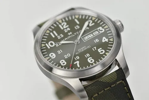 Miniatura 5 de Hamilton Reloj de hombre con esfera verde automático de campo caqui H70535061, Verde, Moderno