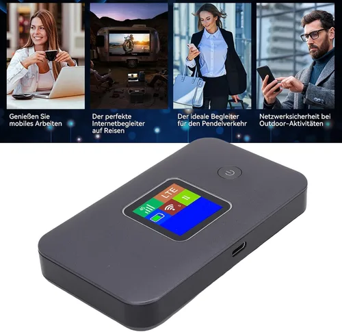 Miniatura 7 de 4G LTE Mobile WiFi Hotspot Enrutador portátil con ranura para tarjeta SIM 300Mbps 2.4G 5.8G Pantalla LCD de doble banda para viajes Camping Negocios