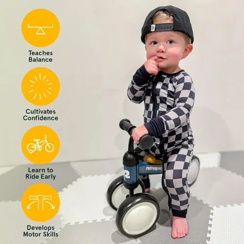 Miniatura 5 de Retrospec Cricket - Bicicleta de equilibrio para bebé, juguete de 4 ruedas para edades de 12 a 24 meses, primera bicicleta y bicicleta para niños