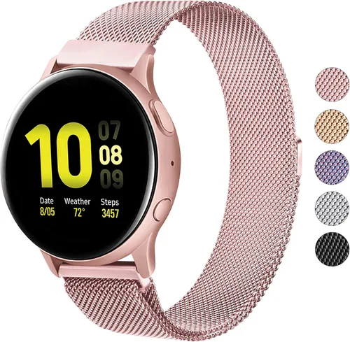 Miniatura 8 de Wanme Bandas de metal para Samsung Galaxy Watch Active 2, 1.73", 1.58", Active 1.58", Watch 3 1.61" y Galaxy Watch 1.65", 0.79", correa de repuesto
