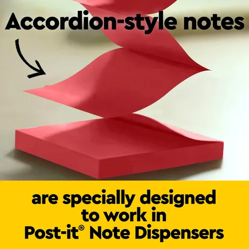 Miniatura 6 de Post-it Dispensador de notas emergentes súper adhesivas, 6 blocs de notas adhesivas, 3 x 3 pulgadas, 2 veces más poder de adherencia, suministros