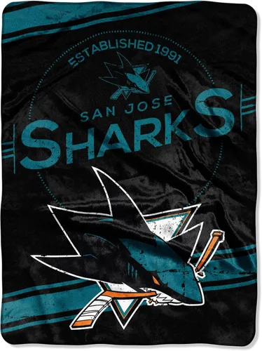 Miniatura 8 de Manta Raschel de felpa con licencia oficial de la NHL "Stamp", multicolor, 60 x 80 pulgadas