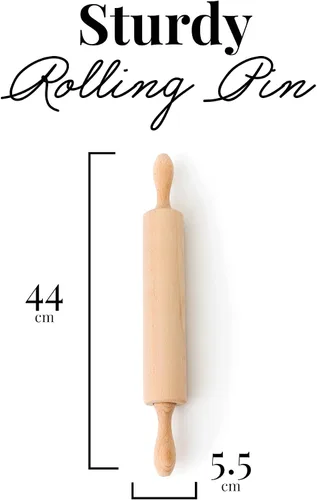 Miniatura 7 de tuuli Kitchen Professional Classic - Rodillo de madera con centro giratorio (17,3 x 2,2 pulgadas)