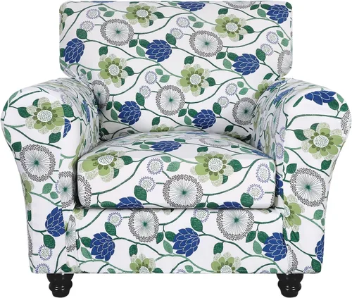 Miniatura 79 de SearchI Funda elástica para sofá con estampado, Fundas para sofá con diseño floral, 2 piezas de funda elástica para sillón con funda de cojín