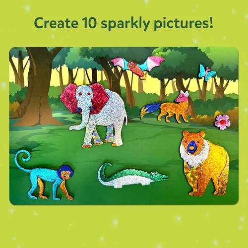 Miniatura 4 de Skillmatics Foil Fun - Mega pack de animales, arte sin desorden para niños, kits de manualidades y suministros, actividad creativa de bricolaje