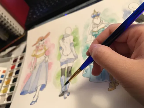 Miniatura 6 de Cuaderno de bocetos de moda 432 plantillas de figuras, tapa dura premium, papel multimedia de gramaje pesado (9x12 pulgadas)