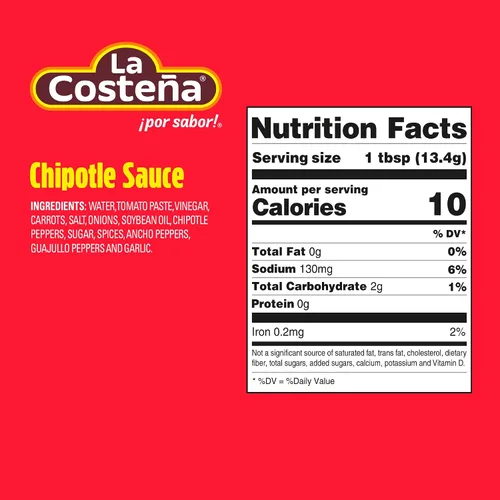 Miniatura 2 de La Costeña Chipotle Salsa Para adobos, cocinar y más Lata de 7.76 onzas (paquete de 24)