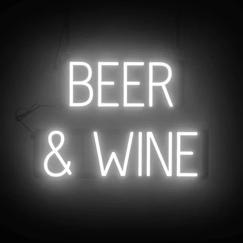 Miniatura 36 de SpellBrite Letrero de cerveza y vino Letrero de cerveza y vino neón, luz LED verde 22.0 x 15.0 pulgadas