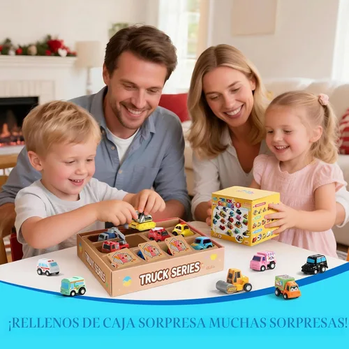 Miniatura 9 de Fajiabao 18 autos de juguete para niños pequeños, mini autos de tracción hacia atrás, camiones, rellenos de piñata para niños, recuerdos de fiesta