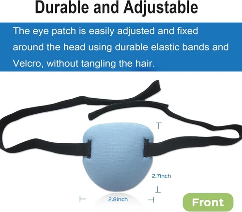Miniatura 6 de 2 piezas de parches oculares 3D para adultos y niños, parche ocular médico ajustable para ojo derecho o izquierdo, cubierta para un ojo para 1