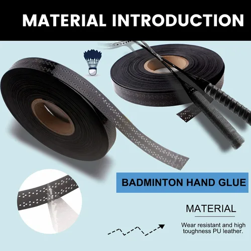 Miniatura 3 de GLL Cinta de agarre súper larga y transpirable, superabsorbente, antideslizante, absorbe el sudor, protección de asas para tenis, bádminton