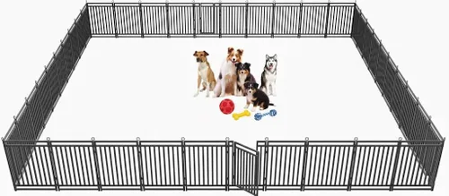 Miniatura 18 de Valla para perros para exteriores e interiores, 40 pulgadas de altura, 16 paneles de corral para perros grandes, medianos y pequeños, corral